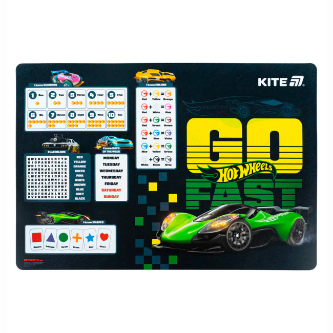 Игровая периферия - Коврик настольный Kite Hot Wheels (HW25-207-1)