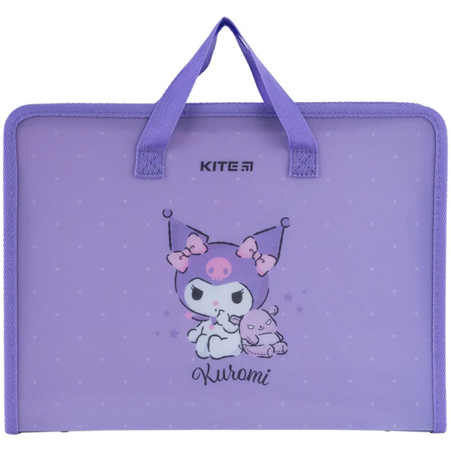 Канцтовари - Папка-портфель Kite Kuromi на блискавці A4 (HK24-202)