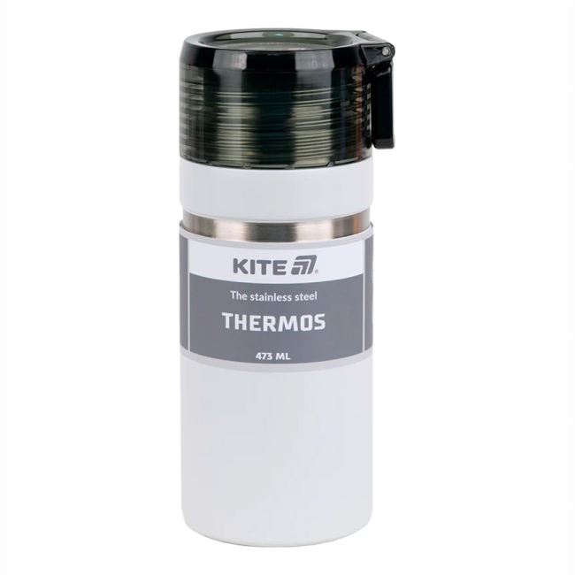 Чашки, стаканы - Термос Kite Белый 473 мл (K25-320-1)
