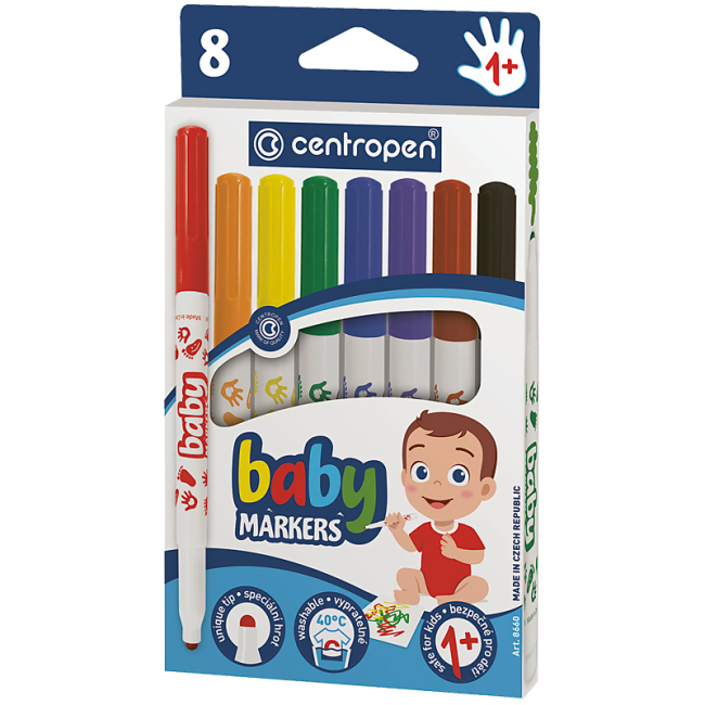 Канцтовары - Набор фломастеров Centropen Baby 8 цветов (8660/08)