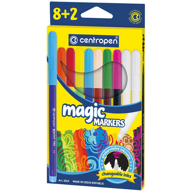 Канцтовари - Набір фломастерів Centropen Magic 10 кольорів (2549/10)