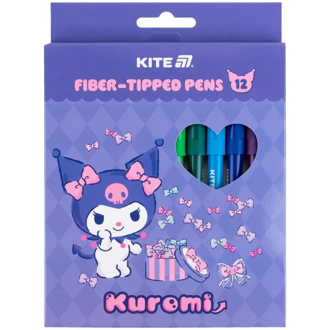 Канцтовары - Набор фломастеров Kite Kuromi 12 цветов (HK25-447-2)