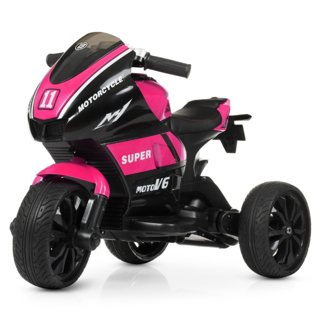 Електромобілі - Мотоцикл Bambi Racer рожевий (M 4135EL-8)