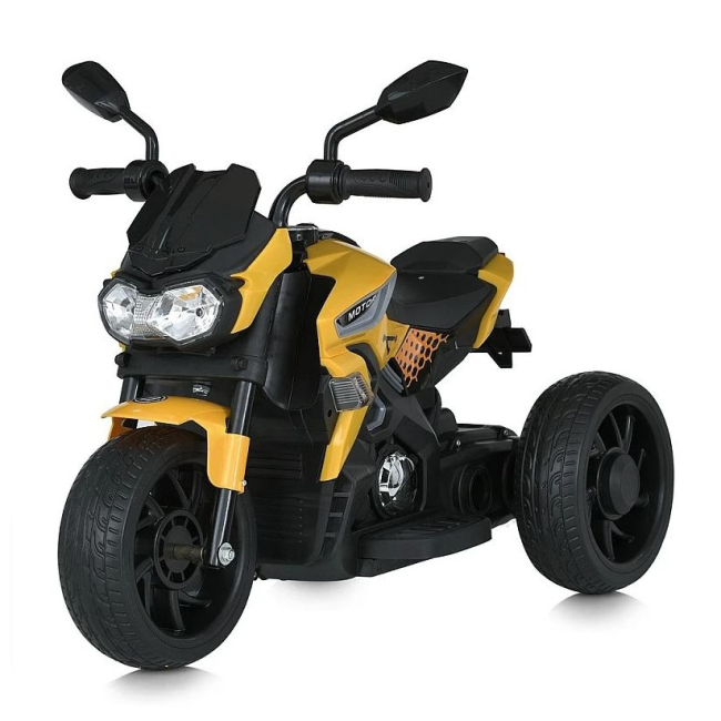 Электромобили - Мотоцикл Bambi Racer желтый (M 5825E-6)