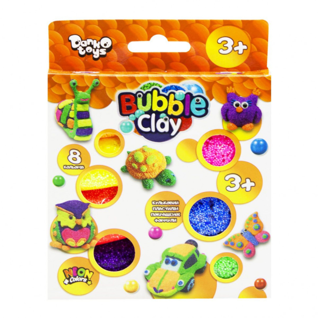 Наборы для лепки - ​Набор пластилина Bubble Clay Danko toys (BBC-04-01U)