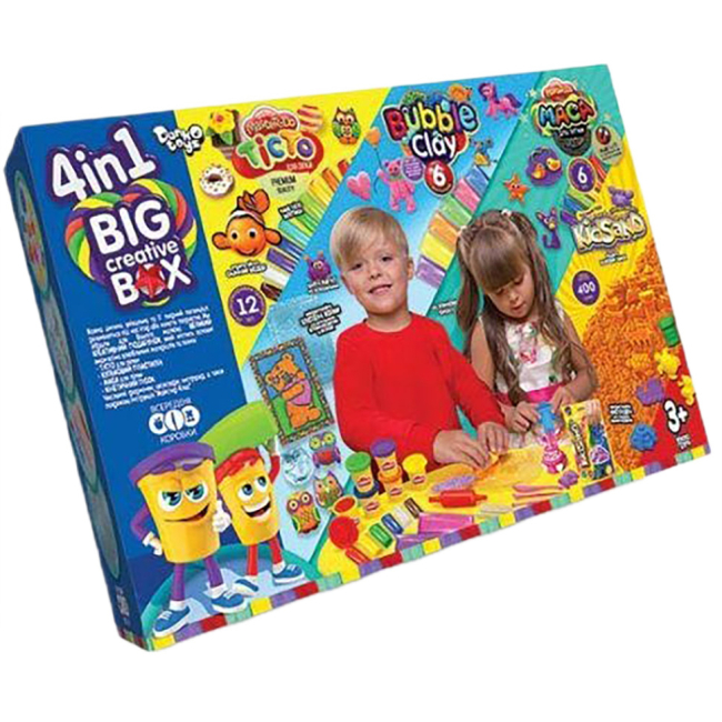 Набори для ліплення - Набір для творчості Danko toys Big creative box 4 в 1 (BCRB-01-01U)