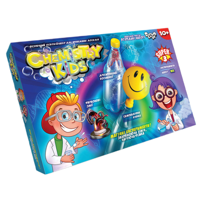 Научные игры, фокусы и опыты - Набор для опытов Danko toys Chemistry kids №1 (CHK-02-01U)