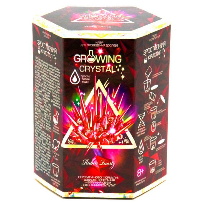 Научные игры, фокусы и опыты - Набор для опытов Danko toys Growing crystal Рубин (GRK-01-03U)
