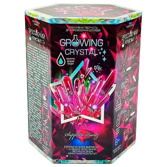 Научные игры, фокусы и опыты - Набор для опытов Danko toys Growing crystal Сапфир (GRK-01-08U)