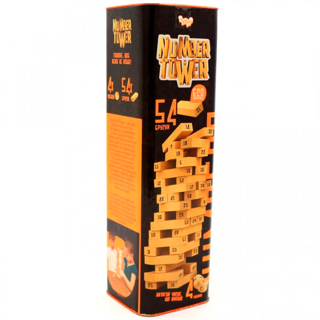 Настільні ігри - Настільна гра Danko toys Number tower (NT-01U)