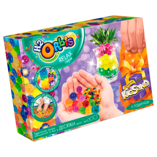 Наукові ігри, фокуси та досліди - Ігровий набір Relax box H2Orbis Danko toys помаранчевий (RLX-01-04U)