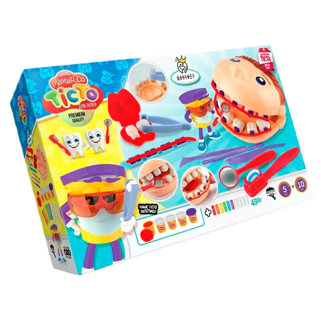 Набори для ліплення - Ігровий набір тісто для ліплення Danko toys Master Do Дантист (TMD-12-01U)