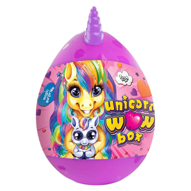 Мягкие животные - Набор-сюрприз Danko toys Unicorn WOW Box фиолетовый (UWB-01-01U(V))