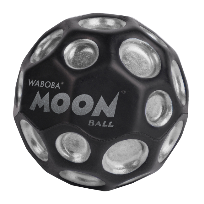 Спортивні активні ігри - М'яч-стрибун Waboba Moon ball Nether чорний з срібним (322C99_A/2)