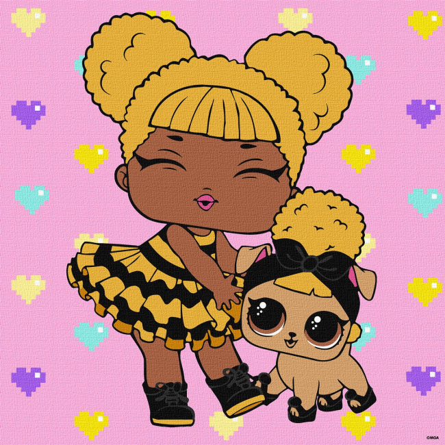 Товары для рисования - Картина по номерам Ідейка Lol Surprise TroopSurprise Queen Bee with Queen Pup 40 х 40 см (KHO6287)