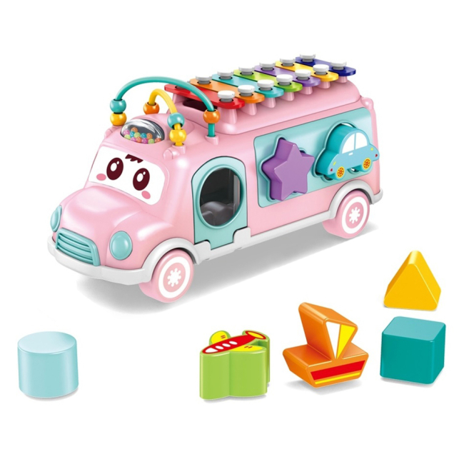 Развивающие игрушки - Сортер Iggy Ziggy Music bus 3 в 1 розовый (3858894670963/2)