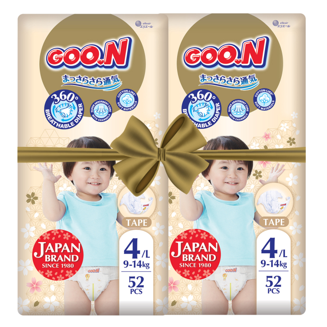 Товары по уходу - Подгузники Goo.N Premium soft L (9-14 кг) 104 штуки (F1010101-155-2)