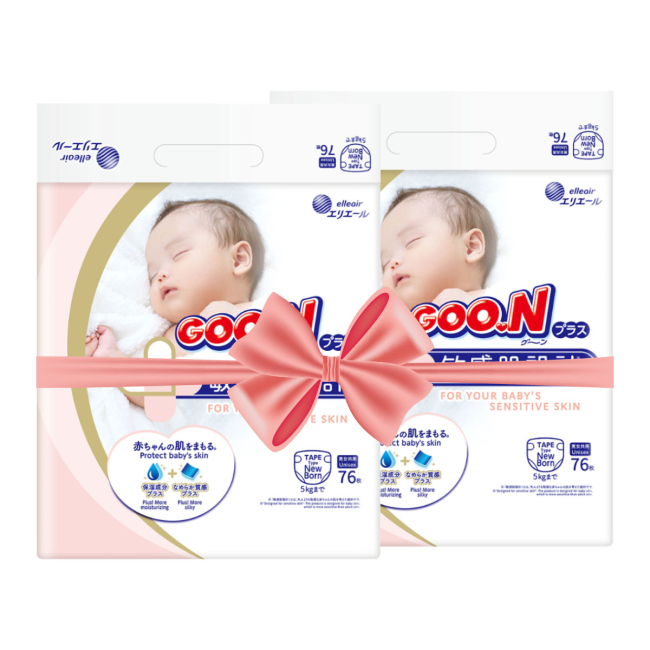 Товари для догляду - Підгузки GOO.N Plus NB (до 5 кг) 152 штуки (21000626-2)