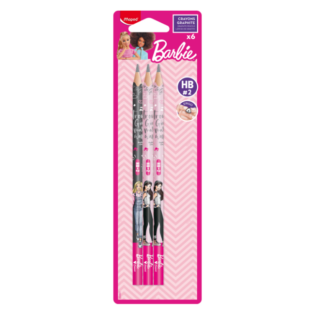 Канцтовары - Набор карандашей графитовых Maped Barbie (MP.850801)