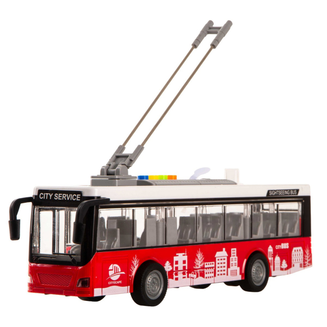 Транспорт и спецтехника - ​Автомодель DIY Toys Инерционный троллейбус (CJ-4002564)