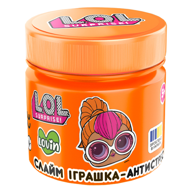 Антистрес іграшки - Іграшка-антистрес Lovin LOL Surprise Crunchy slime помаранчевий (LOL80200/1)