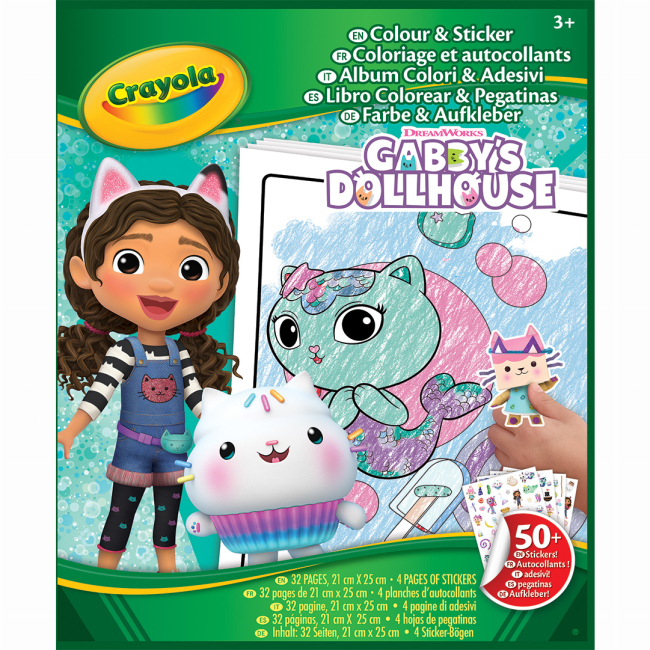 Раскраски и активитибуки (2-6 лет) - Раскраска Crayola Gabby's Doll's House (04-7025G)