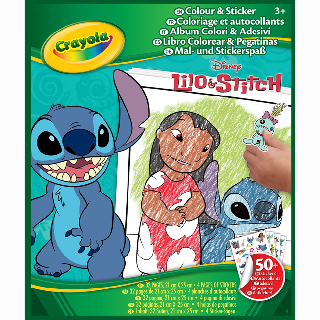 Розмальовки та актівітібуки (2-6 років) - Розмальовка Crayola Lilo and Stitch (04-0900G)