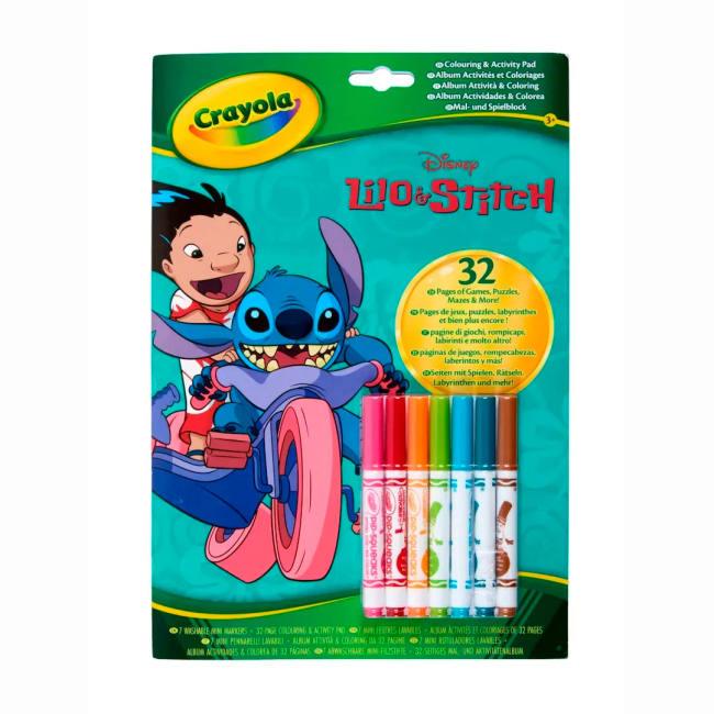 Розмальовки та актівітібуки (2-6 років) - Розмальовка Crayola Lilo and Stitch (04-0865G)