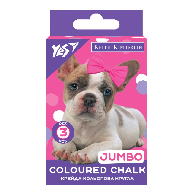 Канцтовари - Крейда кольорова Yes Keith Kimberlin Jumbo 3 шт (400458)