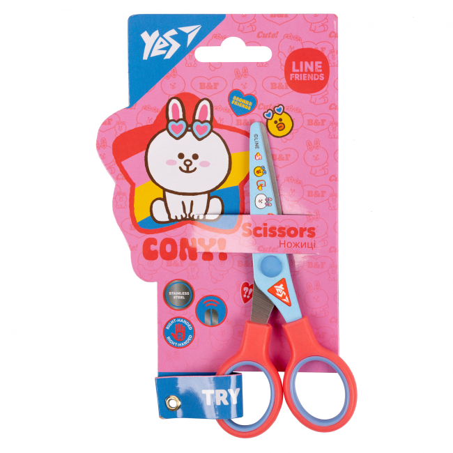 Канцтовари - Ножиці Yes Line friends 13 см з принтом на лезі (480429)