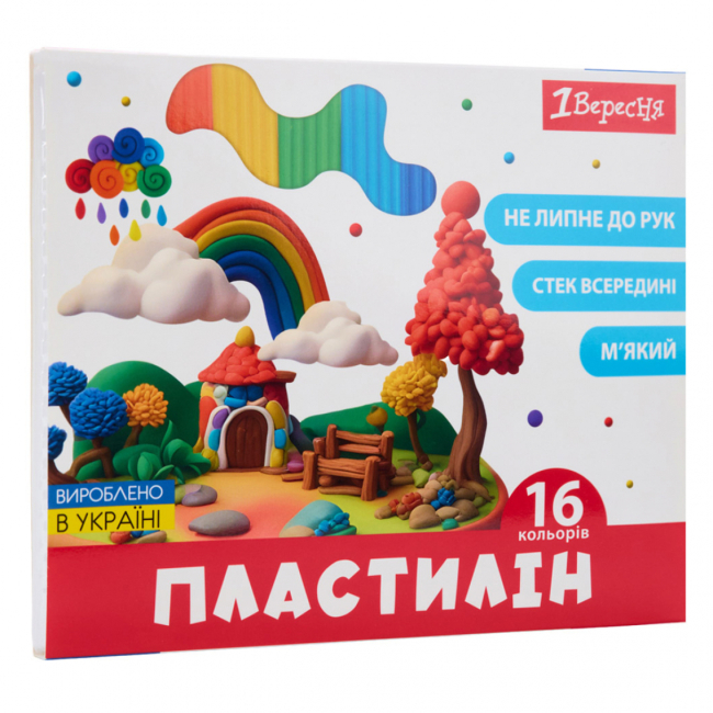 Наборы для лепки - Пластилин 1 Вересня Zoo Land 16 цветов (540676)