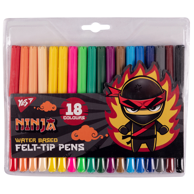 Канцтовари - Набір маркерів Yes Ninja 18 кольорів (650532)