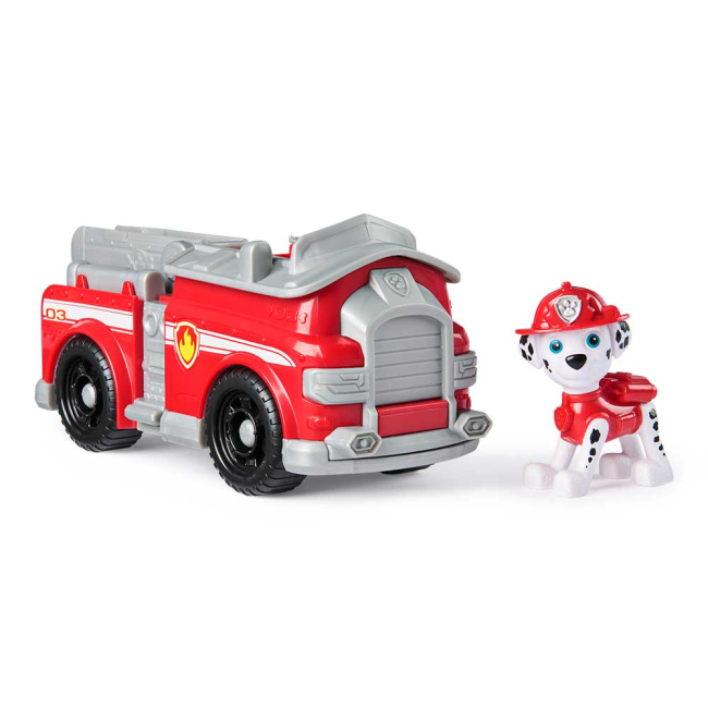 Фігурки персонажів - Ігровий набір Paw Patrol Базовий рятівний автомобіль з водієм Маршал (SM97237/6071209)