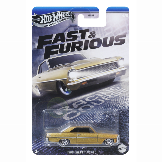 Автомодели - Автомодель Hot Wheels Форсаж 1966 Chevy Nova бронзовая (HNR88/JBY42)