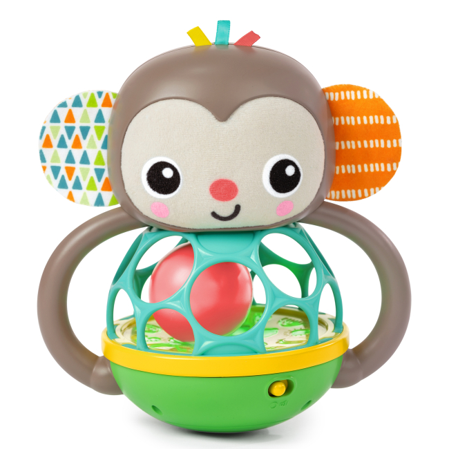 Брязкальця, прорізувачі - Музичне брязкальце Bright Starts Grab & giggle monkey (16779)