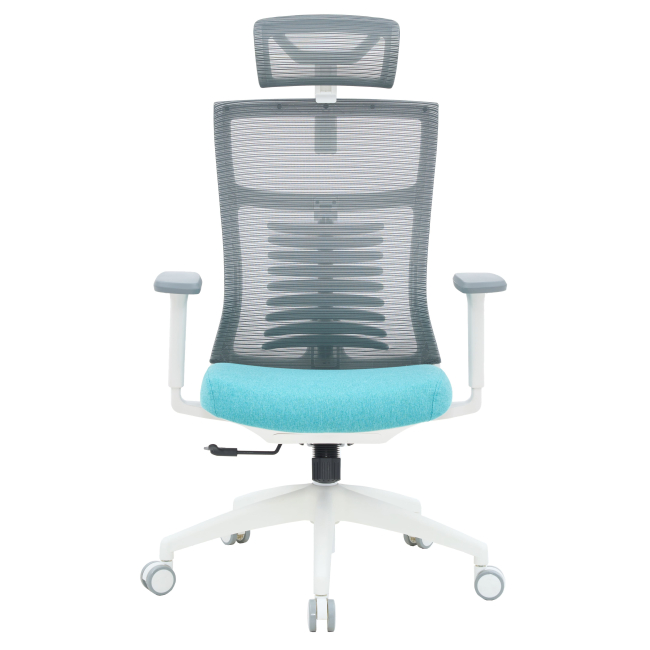 Меблі для геймерів - Крісло OfficePro Balance White/Dark Gray/Blue (OC550-W-DG-BL)