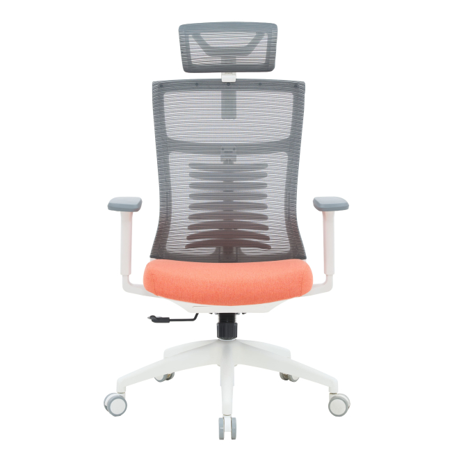 Меблі для геймерів - ​Крісло OfficePro Balance White/Dark Gray/Orange (OC550-W-DG-OR)