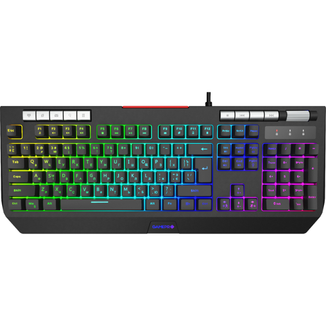 Клавіатура і миші - Клавіатура GamePro зі слотом для телефона RGB чорний (GK109)