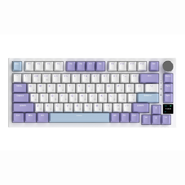 Клавіатура і миші - ​Клавіатура Ajazz AK820 Pro Flying Fish Switch Purple RGB With Screen (AK820PRO-FF-PWB)
