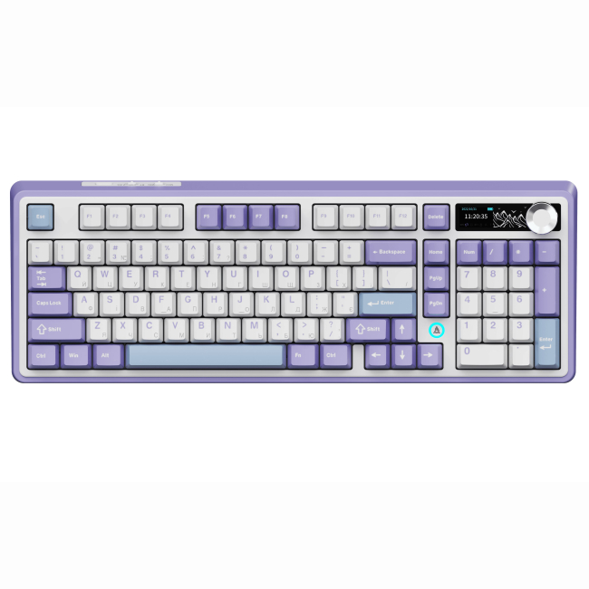 Клавиатура и мыши - ​Клавиатура Ajazz AK980 Clear Sky Switch Purple (AK980-CS-PWB)