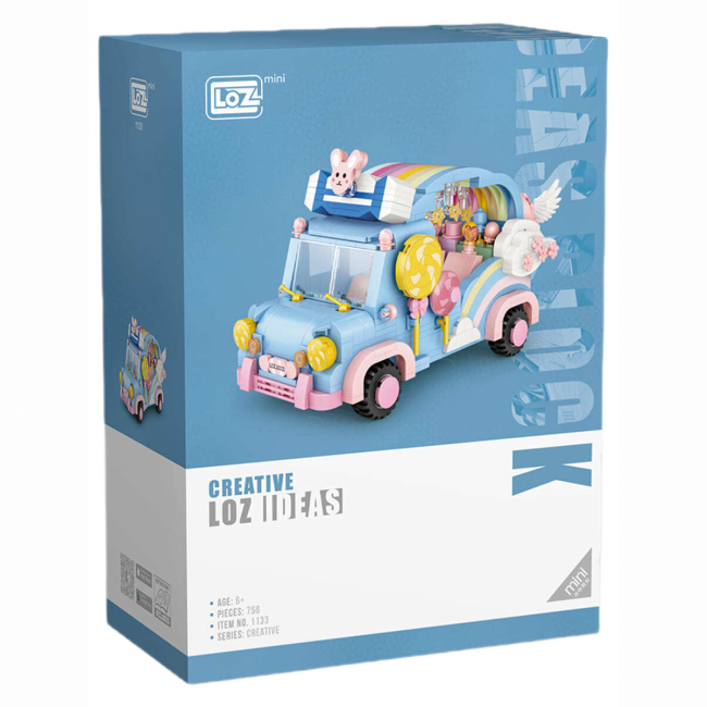 Блочные конструкторы - ​Конструктор LOZ mini Радужный автомобиль 758 деталей (1133)