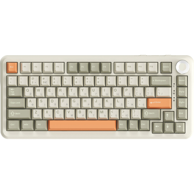 Клавіатура і миші - ​Клавіатура Ajazz AK820MAX Retro Colour Flying Fish Switch 8000 mAh (AK820MAX-FF-R)