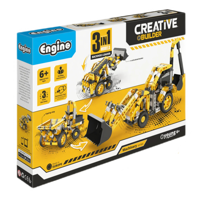 Блочные конструкторы - Конструктор Engino Creative Builder Экскаватор 3 в 1 (CB-M30)