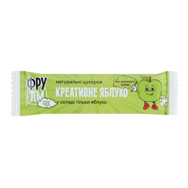 Солодощі - Цукерки натуральні ФруТім Яблучні 10 г (4820200260419)