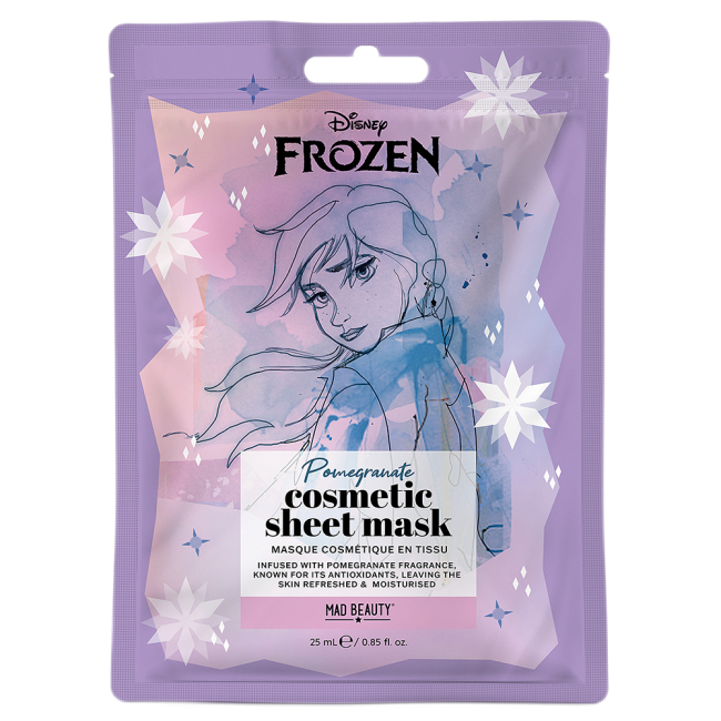 Косметика - ​Тканинна маска для обличчя Mad beauty Крижане серце Анна 25 мл (DF-FG10399-12)