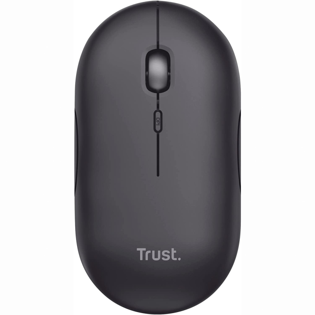 Клавіатура і миші - Мишка Trust Puck Rechargeable Ultra-Thin BT/WL Silent чорна (24059_TRUST)