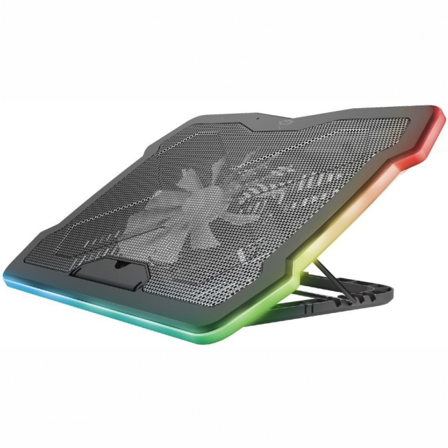 Мебель для геймеров - Подставка для ноутбука Trust GXT 1126 Aura до 17'' RGB черный (24192_TRUST)