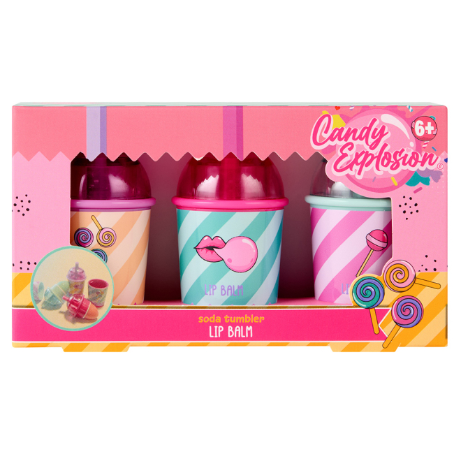 Косметика - ​Набір бальзамів для губ Create It! Candy у стаканчиках 3 шт (884840)