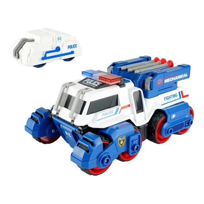 Транспорт и спецтехника - Автомодель Cars S Полицейская боевая машина 3 в 1 Pull-back с катапультой и пушками (CJ-4849897)