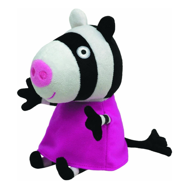 Персонажи мультфильмов - ​Мягкая игрушка TY Peppa Pig Zoe Zebra 15 см (46174)